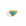 Queens Candy adjustable gold-plated sterling silver ring featuring a turquoise heart stone and ribbed band design.
