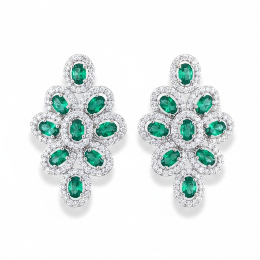 Emerald Sugar Garden Drop Earrings