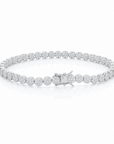 Sugared Cluster Tennis Bracelet - Platinum - Queens Candy