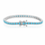 Turquoise Tennis Bracelet - 925 Silver con baño de rodio - Queens Candy