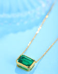 Solitaire Emerald Necklace