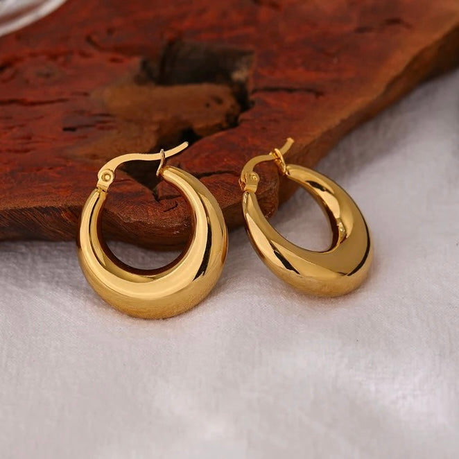 Chunky Gold Hoops