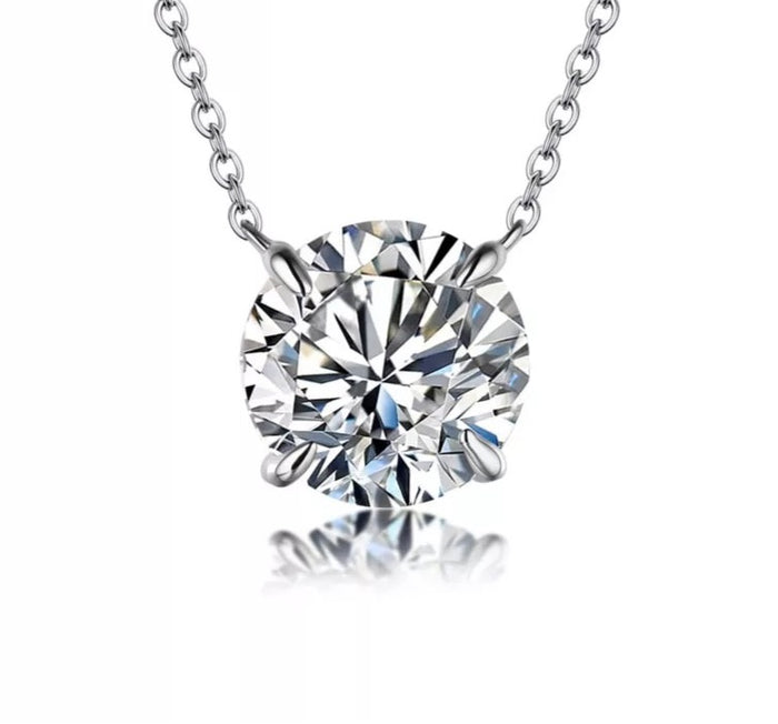 Moissanite Solitaire Necklace