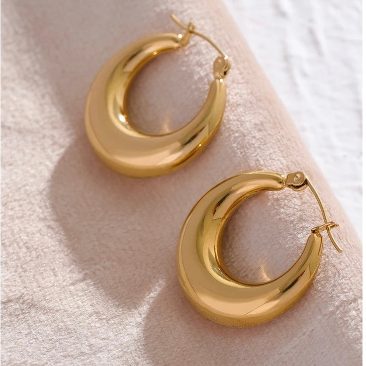 Chunky Gold Hoops