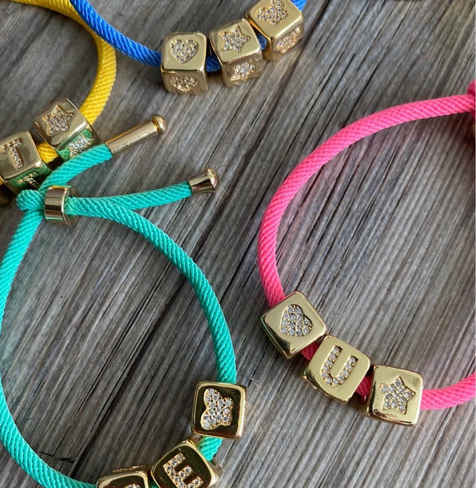 Medium Cubes for Cutie Initial Bracelets